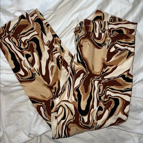 High waist print pants - Picture 1 of 2